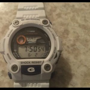 Men’s white G-Shock watch